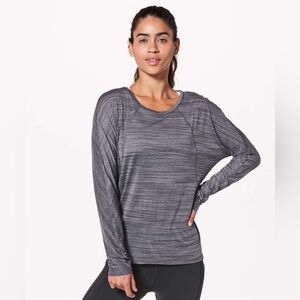 Lululemon ‘Set to Sweat’ Long Sleeve Pullover Gray Top Size 6